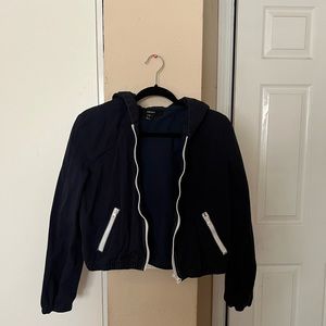 Navy Blue Crop Zip Up Hoodie 💙